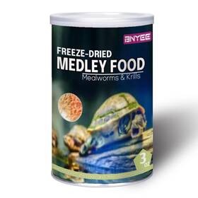 Bnyee 757818418854 Aquatic Turtle Medley Food - Freeze Dried Shrimp And Mealworms For