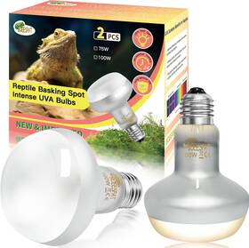 3.3-e26-100w Boeespat 2pack 100w Uva Basking Heat Lamp Bulbs-sunlight Simulation Reptiles &amphibians