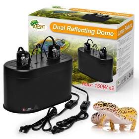Boeespat 763967770255 Dual Reptile Reflector Dome Lamp Fixture Cap With Separate Swiopen Bx