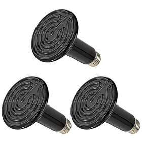 100w Boeespat 884399240069 3 Pack Ceramic Heat Emitter Bulb Reptile Lamp Brooder Coop Pet No L