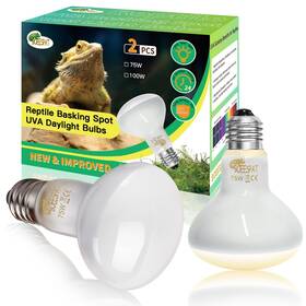 Rzd-2 Boeespat Pack Of 2 Reptile Basking Light Bulbs - Incandescent 75w Simulated Sunlight U