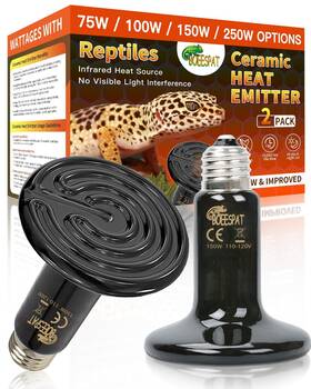 Boeespat Tcd 2 High Efficiency 150w Reptile Heat Lamp Bulbs Pack Of Ceramic