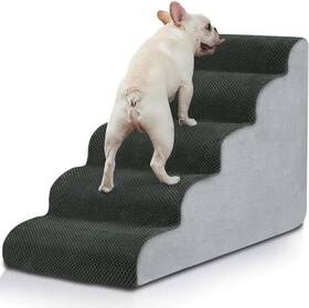 Bomova 732262975146 Dog Stairs For Small Dogs 5-step Steps Bed And Couch High Density F