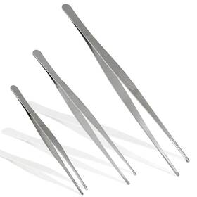 Jr0376 Bonsicoky 3pcs Stainless Steel Tweezer Set 8 Inch 10 12 Long Tweezers With Precision S