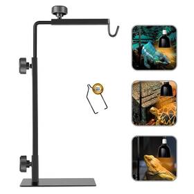 Bourdserk 788634299198 Reptile Lamp Stand Adjustable 16-31 Inch Domes Heat Metal Bracket Floor