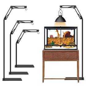 Dj00 Bourdserk Reptile Lamp Stand Adjustable 15.7 To 74.3 In Heat Metal Bracket Floor