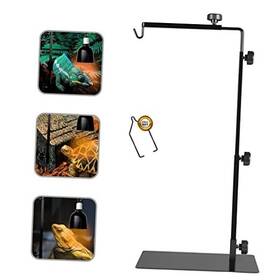 Nj32-xl Bourdserk Reptile Metal Lamp Stand Adjustable 24 To 38 In Of The Basking Light Floor Xl