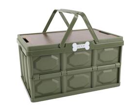 Btd-b25074-green Brabtod Outdoor Dog Toy Bin Wtih Handles Collapsible Stuff Organizer Portable Pet
