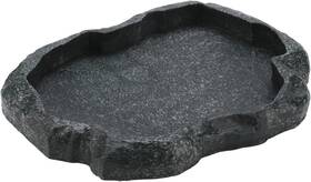 Dauerhaftugf2wbc45m4023-02 Brand Dauerhaft Reptile Food And Water Dish Feeder Bowl Rock Emerald Black