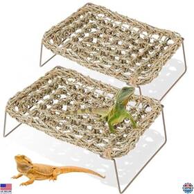 B0chdhkzxc Brand Soaoo 2 Pcs Bearded Dragon Hammock Lizard Reptile Tank With Metal Legs Premium