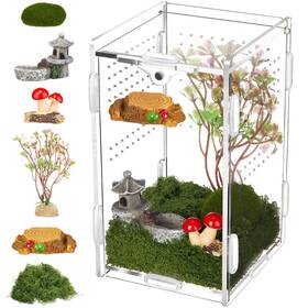 Xan-brightrow-0175 Brightrow Acrylic Jumping Spider Enclosure Habitat Mini Figurines Set 3x3x6 Inch