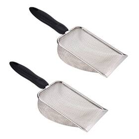 Bryhzkcm 744603995690 Stainless Steel Reptile Sand Substrate Scoop Shovel Sifter Metal