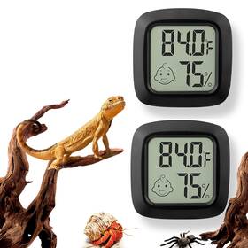 Bsresin-104-3 Bsresin 2 Pcs Reptile Thermometer And Humidity Gauge For Bearded Dragon With On-off