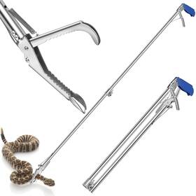 Sc01 Bsrobotic 60 Inch Stainless Steel Snake Tong - Foldable Grabber Tool Sponge Wrapped