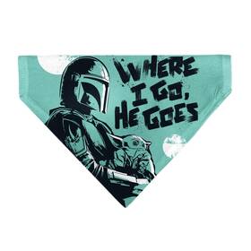Buckle-down 198016109937 Star Wars Pet Bandana Madalorian And Grogu Where He Goes I Go Pose