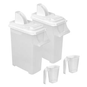 Buddeez 747363200837 Pet Food Storage Dispensers Plastic 4 Gallon Set Of 2
