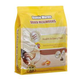 Buntie Worms 614162660813 Dried Mealworms 5lb 100% Natural 5 Pound Pack Of 1 Yellow