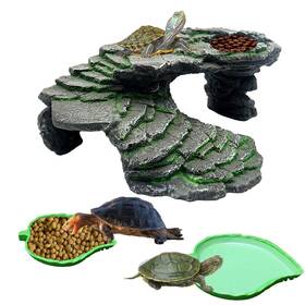Cw-wgst-03s Bzcwhwy 3pcs Turtle Basking Platform Tortoise Resin Dock Climbing Ramp Shale