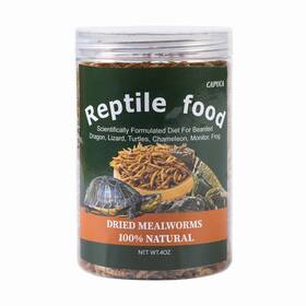 Capuca 765147670706 Dried Mealworms Reptile Food 100% Natural - High Protein Pet Meal Worm