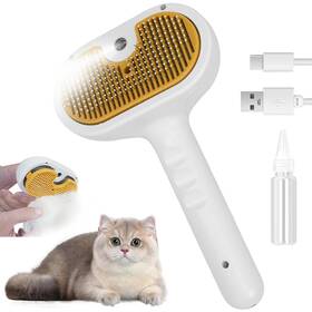 Carlinoo 603020486177 Pet Steam Brush Cat Hair Misting Wa