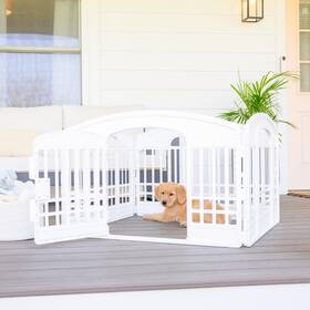 Carlson Pet Products 819592020354 4-panel Plastic Pen Portable Secure And Easy-to-use Playpen F
