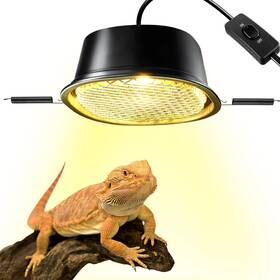 At35st1-815 Cavachew G9 Reptile Heat Lamp Combo Kit- 50w Uva Basking Bulb And Low Profile Tank Hood