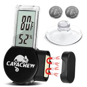 Cava-sh125p Cavachew Magnetic Reptile Thermometer And Humidity Gauge Digital Tank Hyg