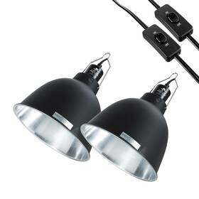Jrl02lbd Cavachew 2 Pack Reptile Light Fixture 8.1in Deep Dome Heat Lamp With