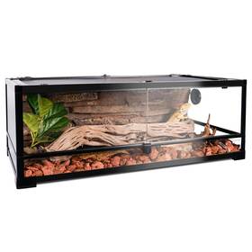 Rk0118 Cavachew Tempered Glass Reptile Tank 36 Inch X 18 12 Front Opening Terrarium With Top S