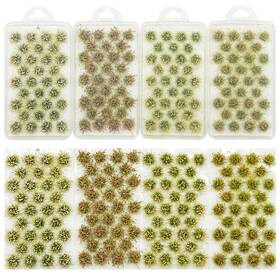 Rx-000031 Cayway 128 Pcs Miniature Colorful Wild Flower Cluster 4 Color Static Grass T