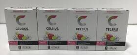 14pk-lot Celsius 1294a Live Fit Dragonfruit Lime Powder Sticks - Of 4