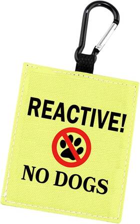 B02-14568 Chooro Reactive Dog Alert Patch - No Dogs/do Not Pet Hanging Warning Sign For Pets