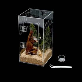 Zzh001-sl Clarellara Acrylic Tarantula Enclosure Jumping Spider With Front Opening Door