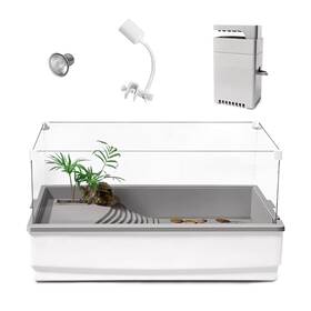 Clioran 796520203570 Turtle Tank Habitat Acrylic Aquatic Tortoise Aquarium Starter Kit With Multi-