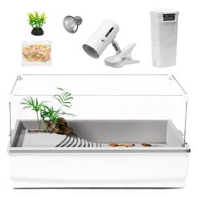 Clioran 796520203617 Turtle Tank Aquarium Reptile Habitat Kit Acrylic Starter K