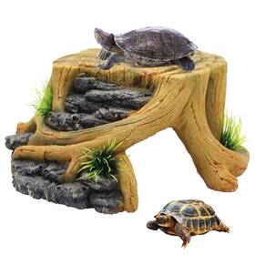 Clyairmao 136048015414 Turtle Basking Platform Tortoise Resin Resting Reptile Habitat Ornament Aquar