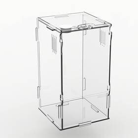 .co 705353832161 Acrylic Mini Reptile Tank Habitat Transparent Terrariums With Locking Latch Suit