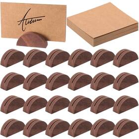 Jyi-colingmill-2408 Colingmill 24 Pcs Wooden Table Number Stands Wedding Name Holder Semicircular Desi