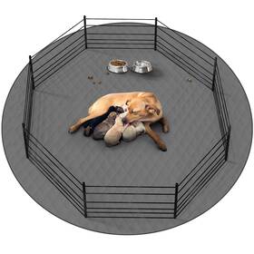 2206-011-013 Coolshields Washable Round Puppy Dog Pee Pad 65 Inch Extra Large Waterproof Whe