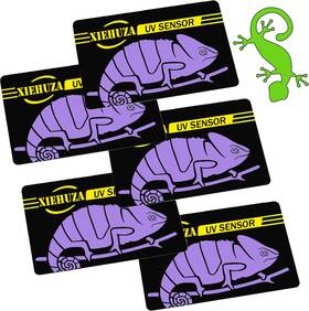 Cosyseek-home 313056244237 5pack Quick Uvb Test Sensor Cards Reusable Reptile Tester Heating Bulb Phot