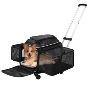 Cozy Cruiser 850052530204 Airline Approved Top-expanding Pet Carrier On Wheels- Rolling Carrier- Design
