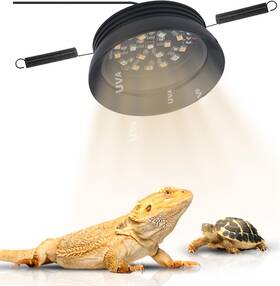 Cozywell 313045795771 Full Spectrum Led Uva Uvb Reptile Light With Timer And Dimmer - 8w Adjustable Lamp