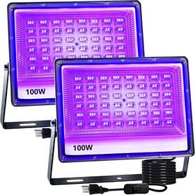 Gqz-eu-100 Createstar 2 Pack 100w Led Black Lights Blacklight 2pcs-100w Light