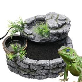 Lsq-02 Creepet Reptile Water Fountain With Food Dish 500ml Terrarium Waterfall Drinking Fou Lsq-02 Creepet Reptile Water Fountain With Food Dish 500ml Terrarium Waterfall Drinking Fou