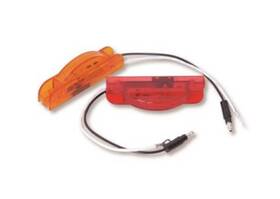 T0305101 Crimp Supply Alt Amber 4 Inch X 3/4 Slim Line Sidemarker Light With Two Wire Harness