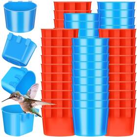 Ctosree-feeders-78 Ctosree 100 Pcs Cage Cup Bird Feeder Chicken Feeding Bowl Hanging Food And Water