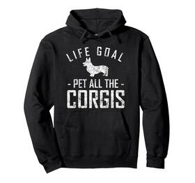 4pt62x88bsh Cute Pets Corgis Dogs Gifts Life Goal Pet All The Hoodie Funny Dog Lover Pullover