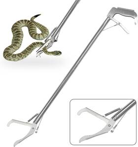 Cxcesns 692621462970 60 Inch Professional All-aluminum Alloy Snake Tongs Extra Heavy Duty Jaw