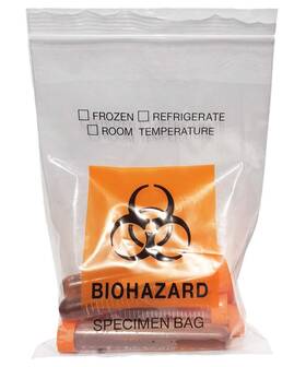 Daarcin 753109812288 200pcs Biohazard Specimen Bags 6x9.8in/15x25cm Laboratory Sample Bag With Bi