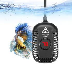Datoo 661918827211 Small Aquarium Heater 50w Mini Fish Tank 50 Watt Submersible With Led